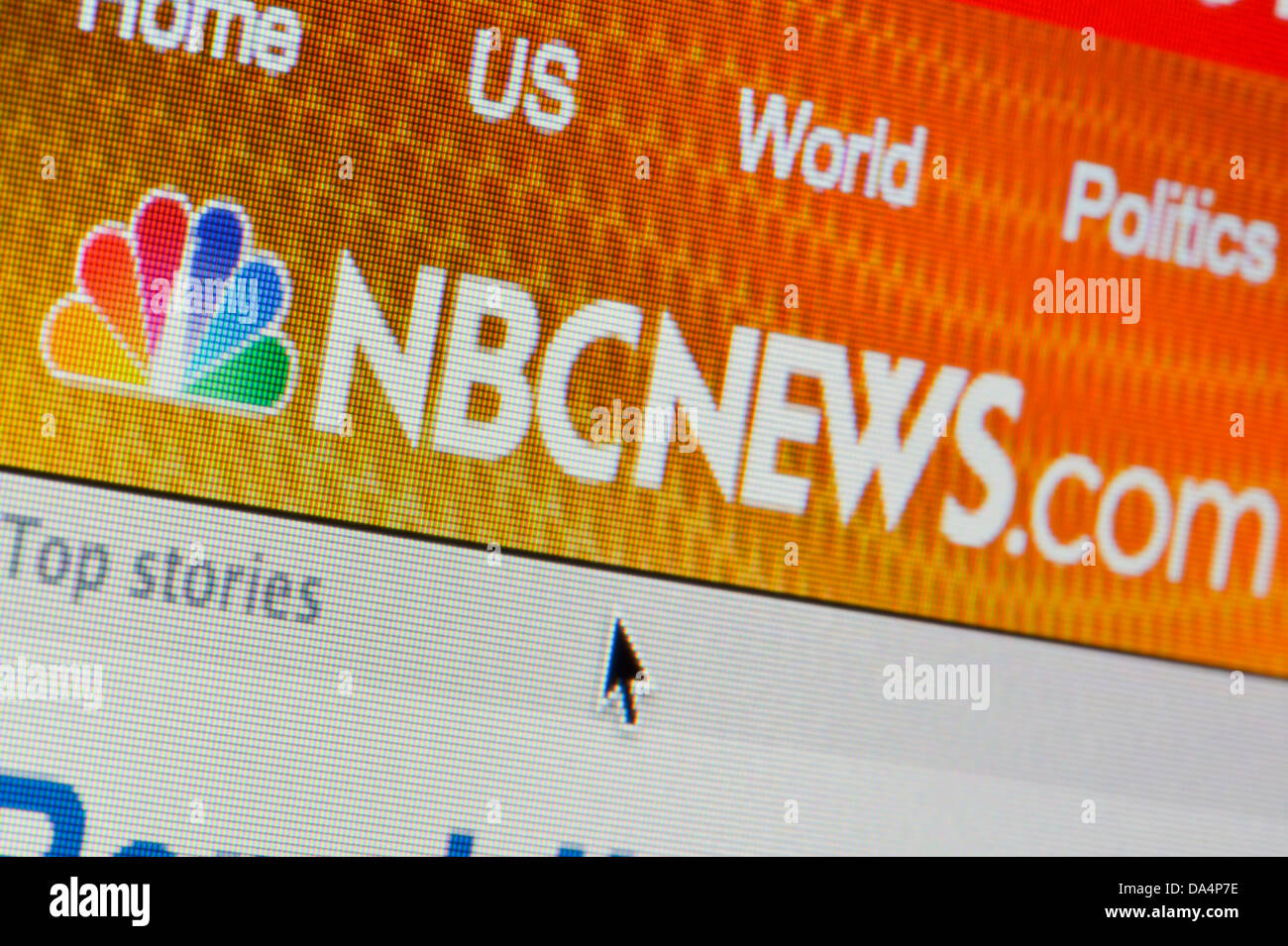Nahaufnahme von NBC News-Logo auf ihrer Website gesehen. (Nur zur redaktionellen Verwendung: print, TV, e-Book und redaktionelle Webseite). Stockfoto