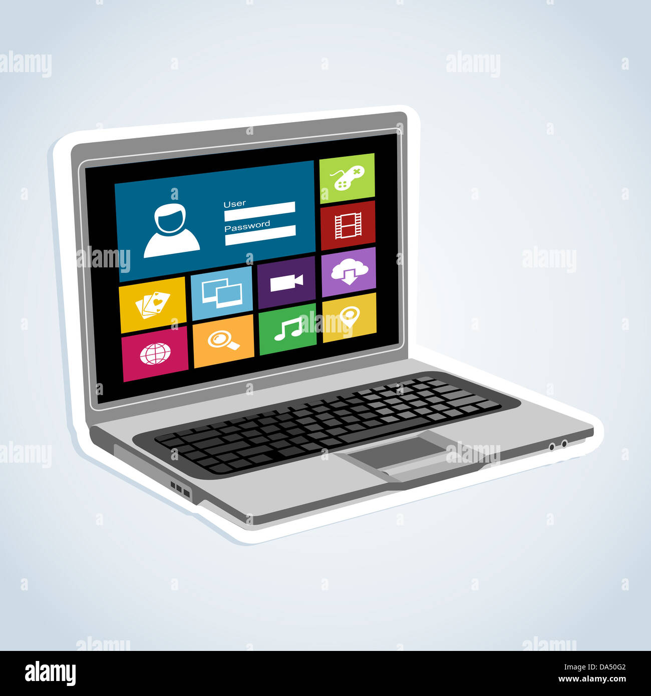 Online-social-Media Symbolsatz-Anwendungen Konzept Hintergrund. Vektor-Illustration für einfache Handhabung und individuelle Färbung geschichtet. Stockfoto