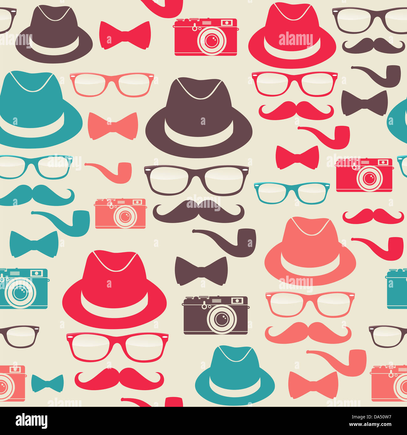 Indie-Hipster-Vektor-nahtlose Muster-Set. Vektor-Datei geschichtet für einfache Handhabung und individuelle Farbgebung. Stockfoto