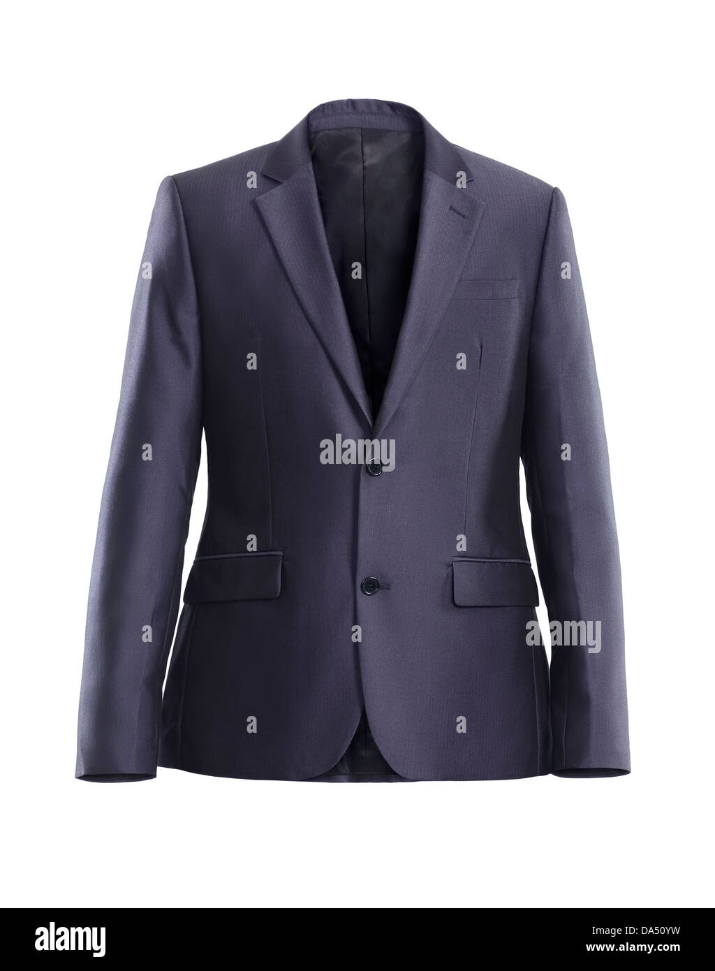 Business-Anzug-Jacke, Kleid grau Herren Jacke isoliert auf weißem Hintergrund Stockfoto