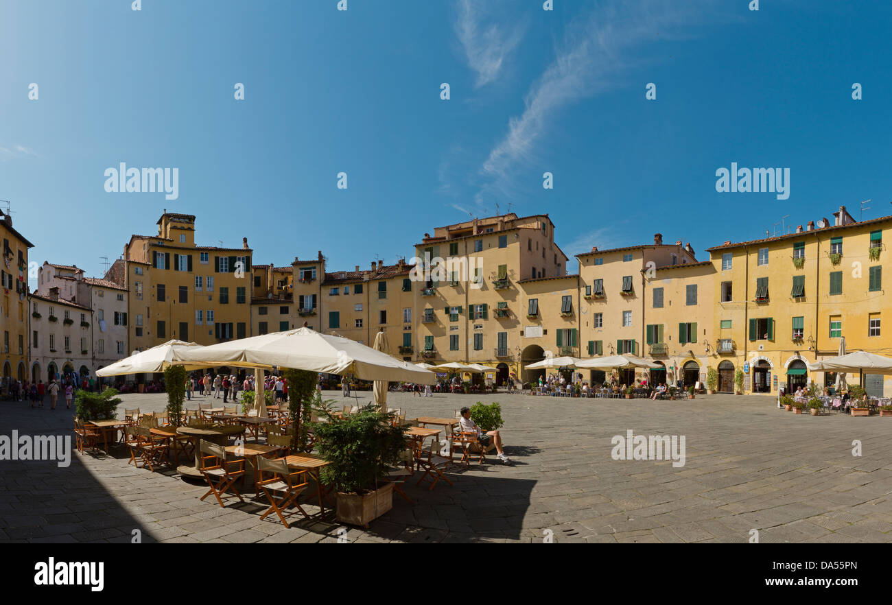 Lucca, Italien, Europa, Toskana, Toscana, Ort, Straßencafé, Stockfoto