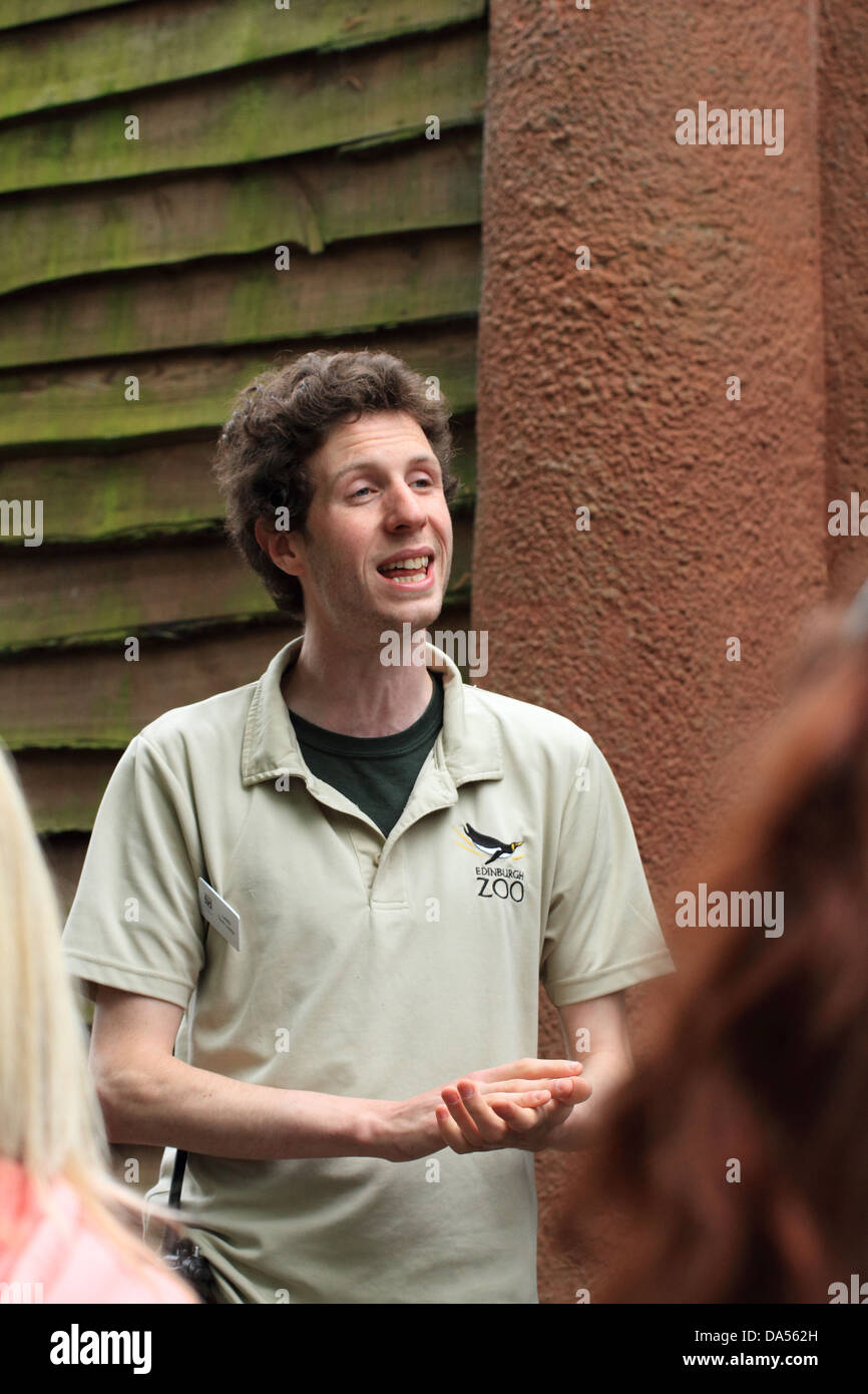Reiseführer für Edinburgh Zoo Giant Panda Ausstellung Stockfoto