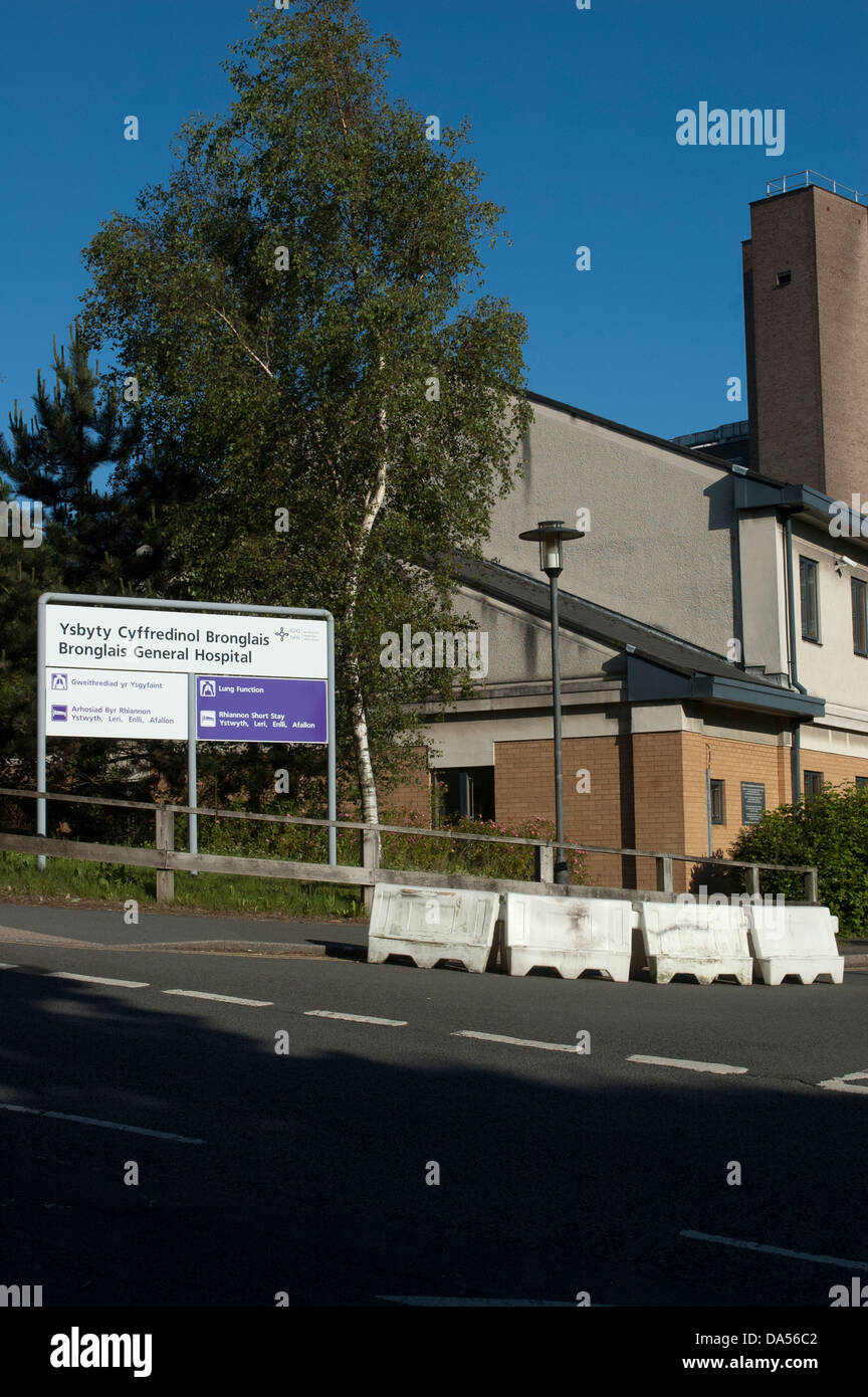 Die £ 38 Millionen Pfund Sanierung des Bronglais Krankenhauses in Aberystwyth. Bestandteil der örtlichen Gesundheitsamt Hywel Dda. Stockfoto