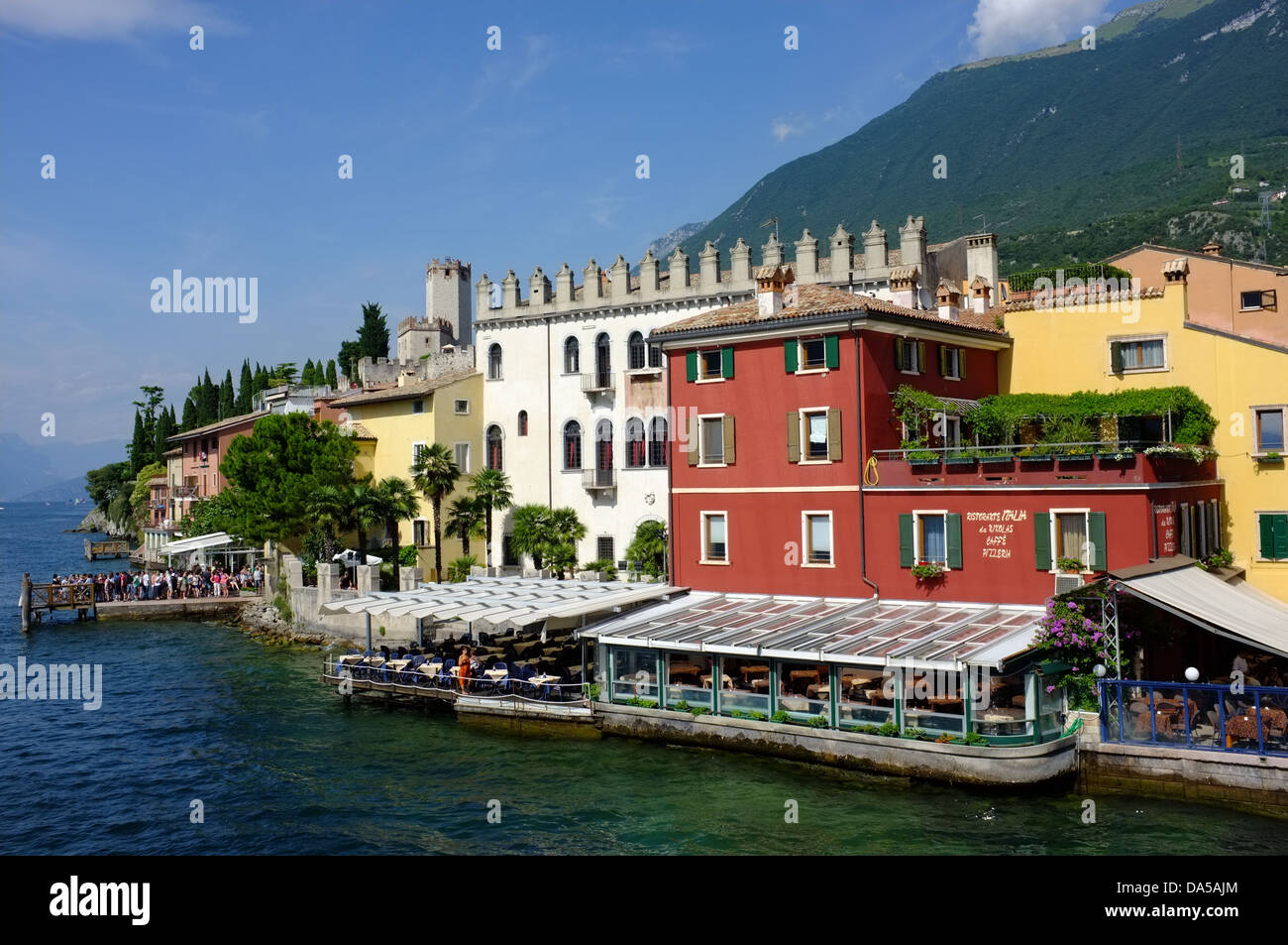 Stadt Malcesine, Gardasee, Italien Stockfoto