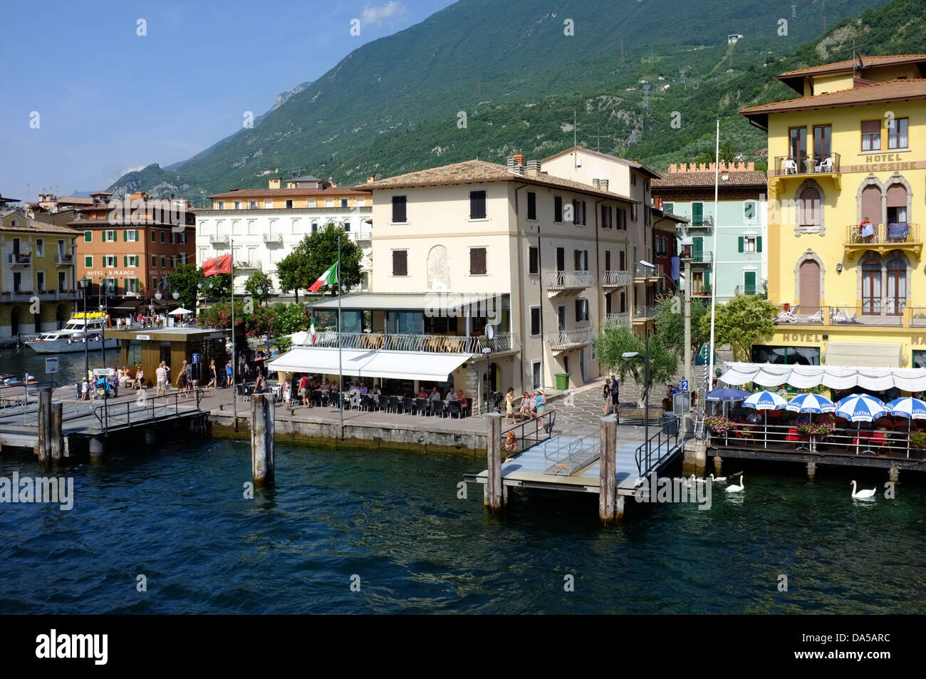 Stadt Malcesine, Gardasee, Italien Stockfoto