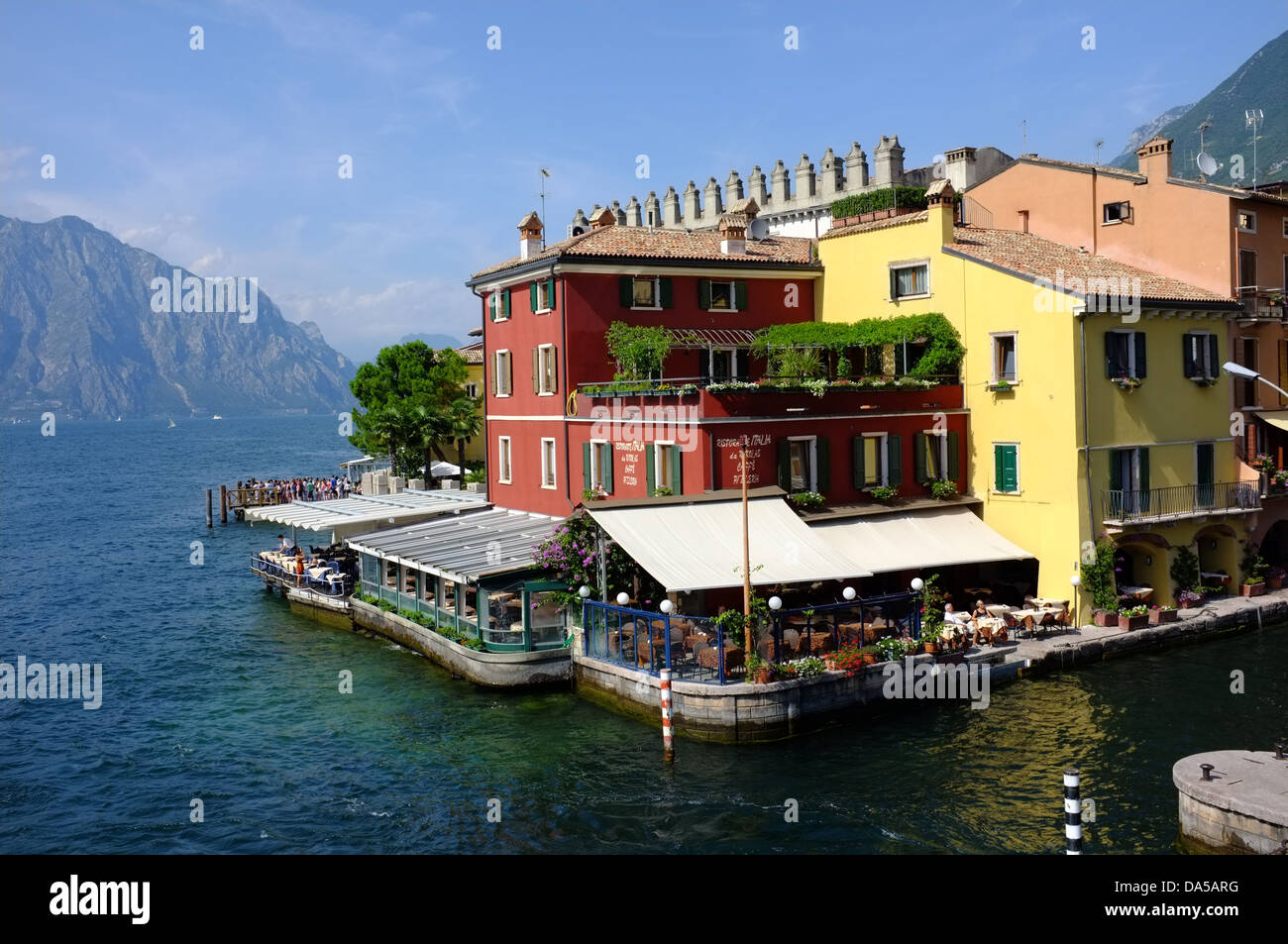 Stadt Malcesine, Gardasee, Italien Stockfoto