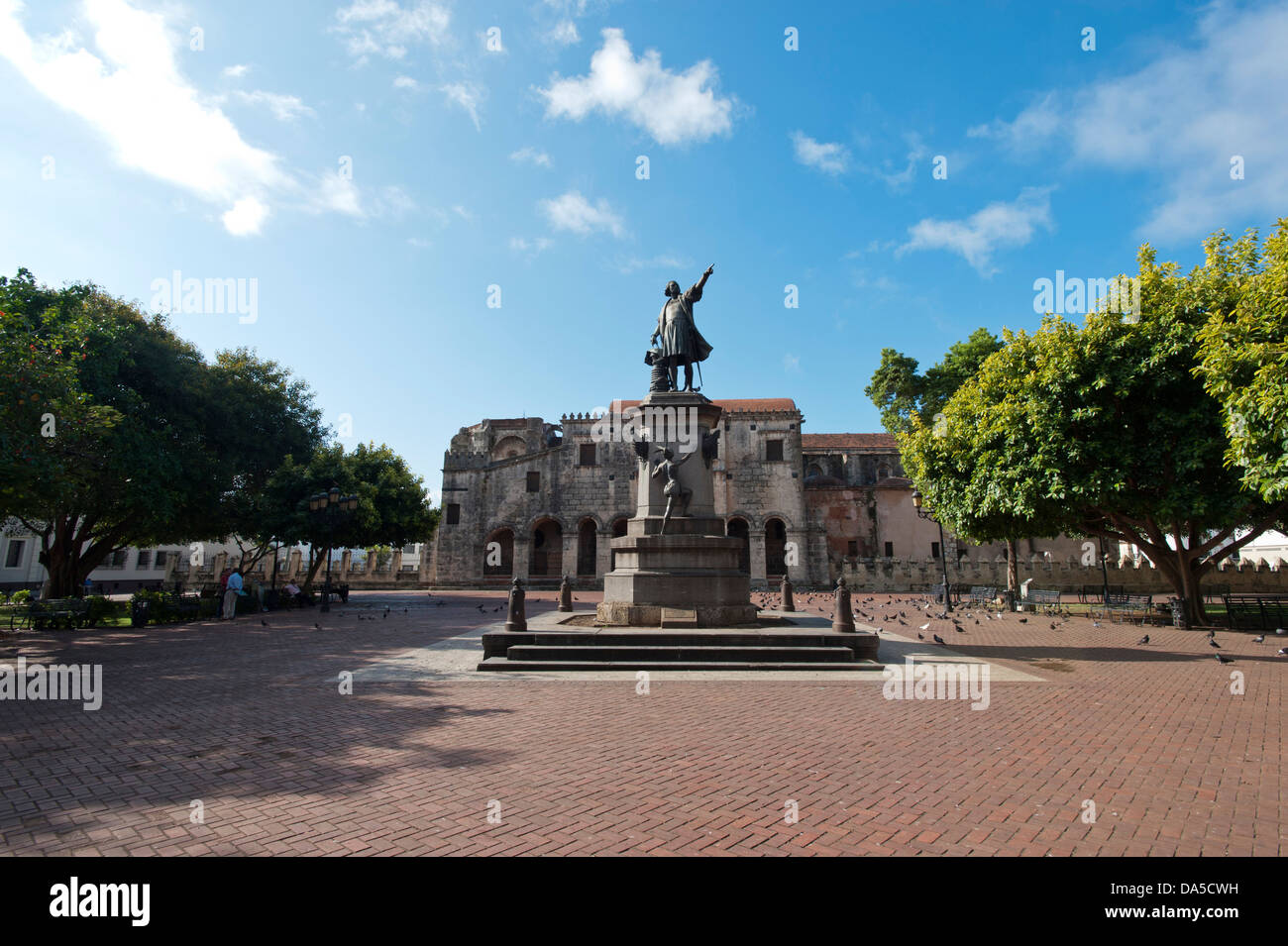 Stadt, Stadt, Santo Domingo, Dominikanische Republik, Karibik, Denkmal, Columbus, platzieren, Stockfoto