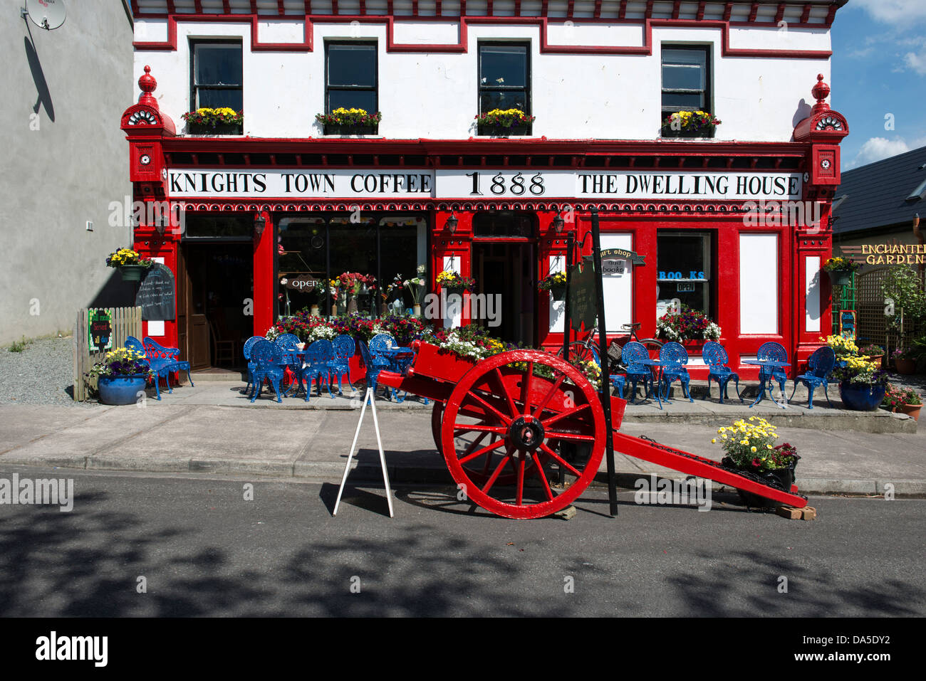 Ritter-Stadt Café - Wohnhaus, Valentia Island, County Kerry, Irland Stockfoto