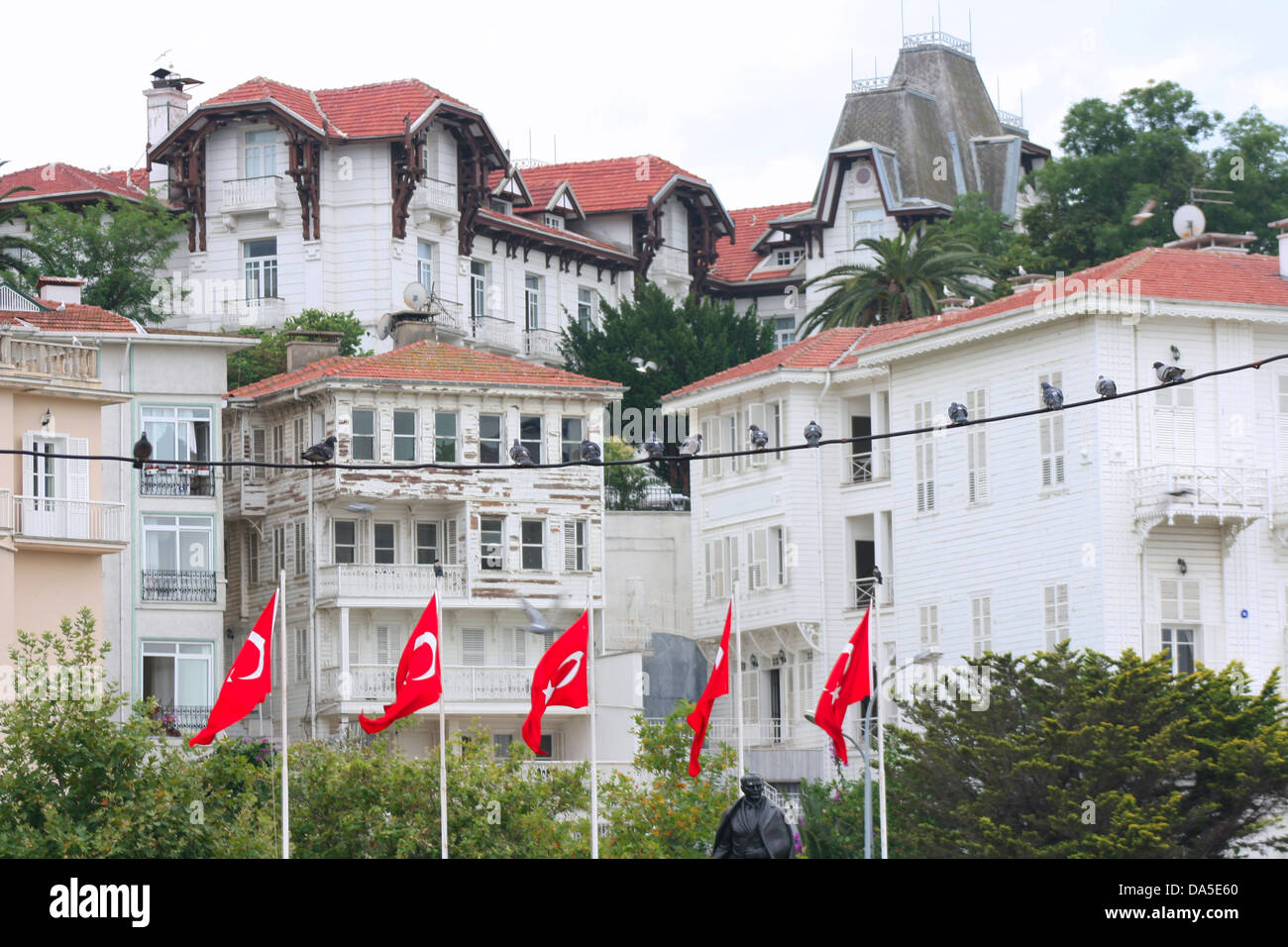 Historischen osmanischen Holzhäusern in Buyukada, Istanbul, Türkei Stockfoto