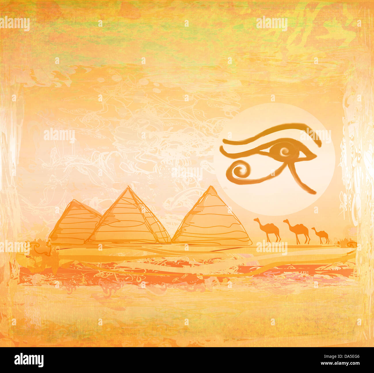 ÄgyptenSymbole und Pyramiden traditionelle HorusAugeSymbol und