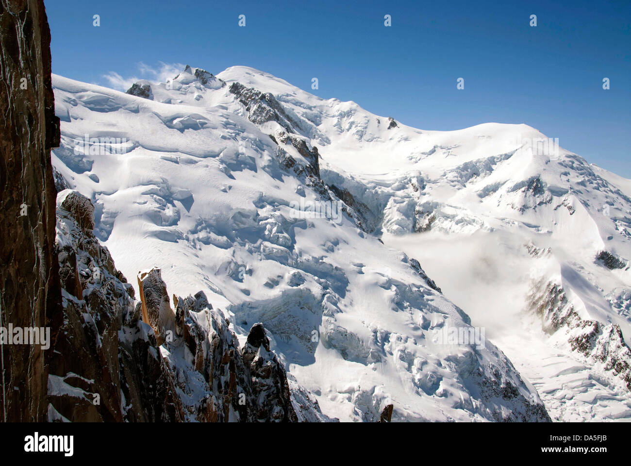 Französischen Alpen, Chamonix Mont Blanc, Aiguille du Midi Stockfoto