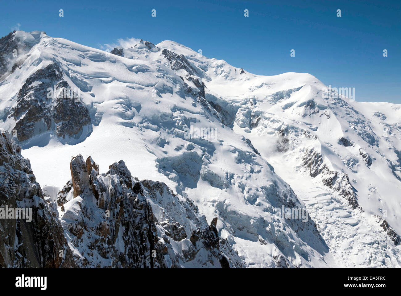 Französischen Alpen, Chamonix Mont Blanc, Aiguille du Midi Stockfoto