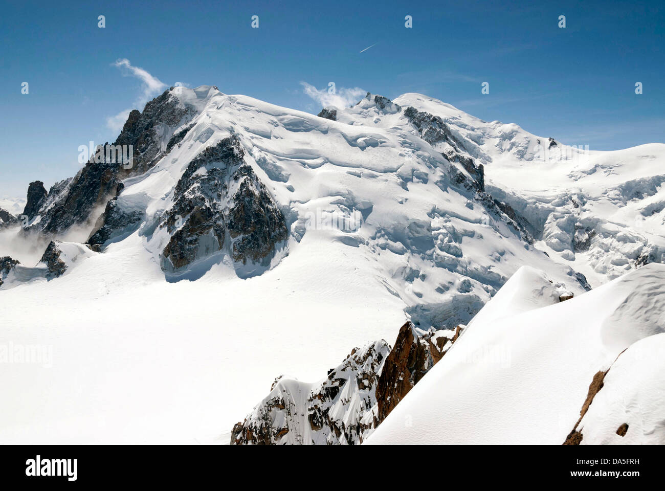 Französischen Alpen, Chamonix Mont Blanc, Aiguille du Midi Stockfoto