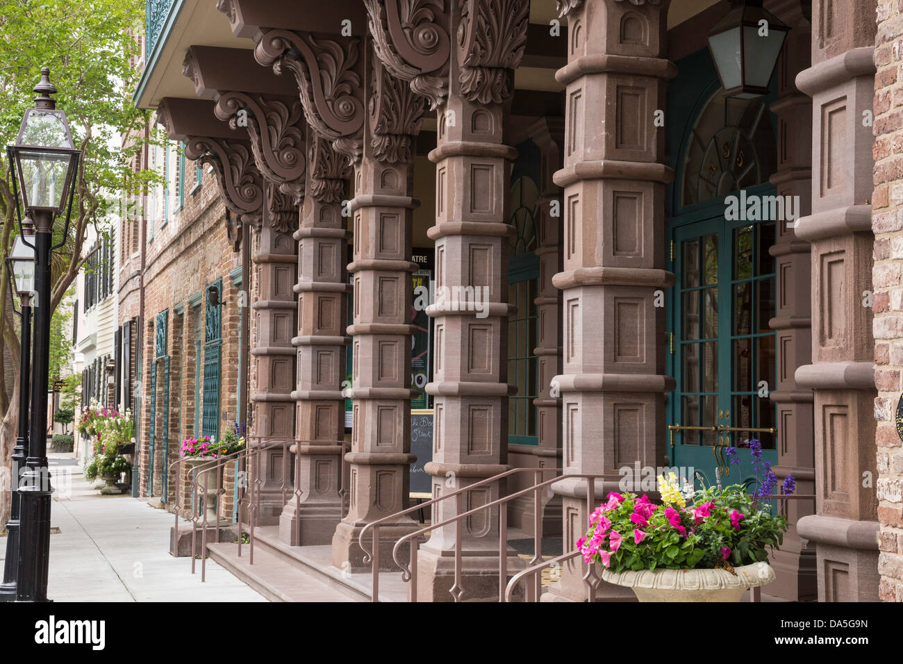 Dock-Straßentheater, 135 Church Street, Charleston SC, USA Stockfoto