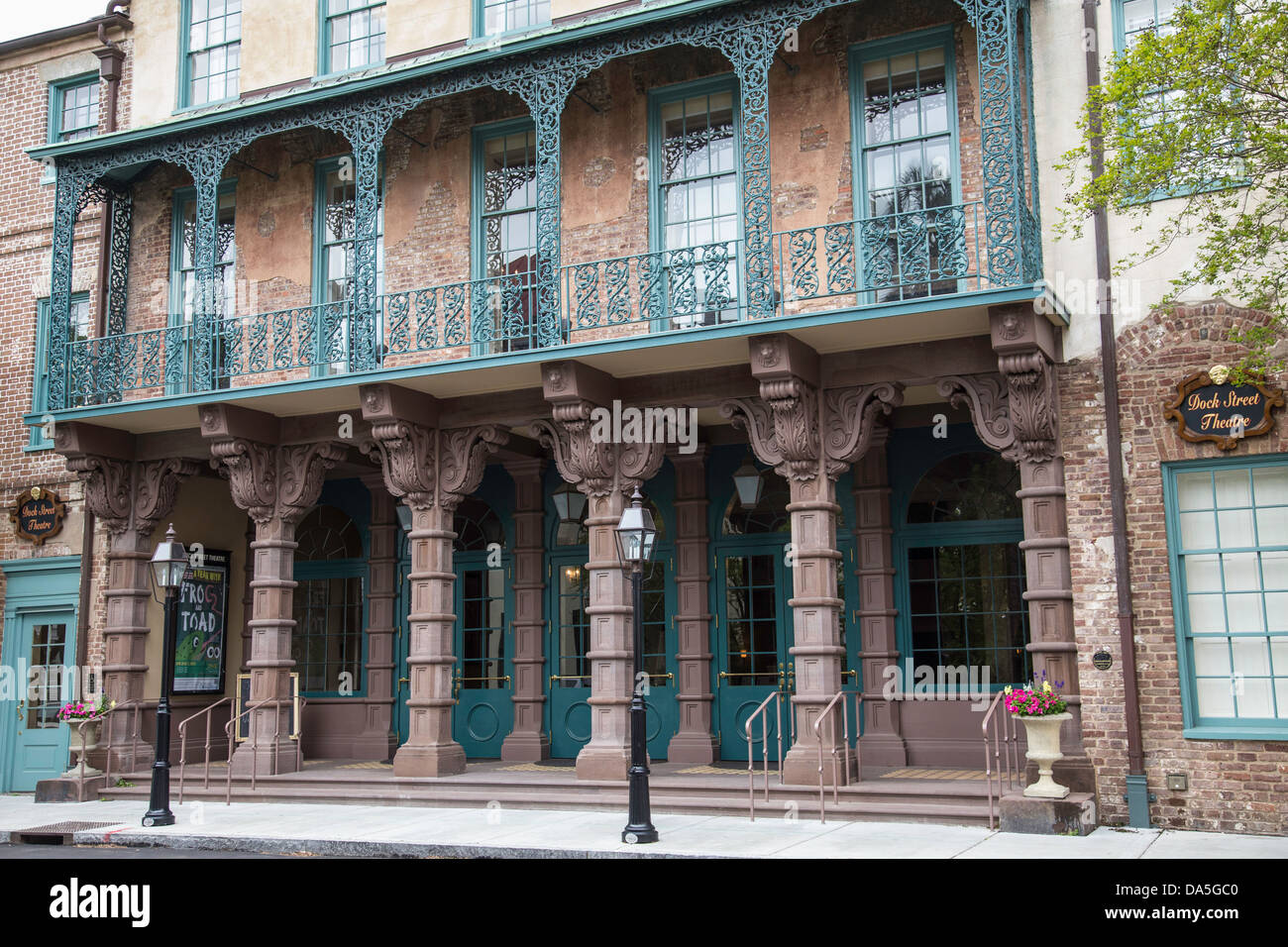 Dock-Straßentheater, 135 Church Street, Charleston SC, USA Stockfoto