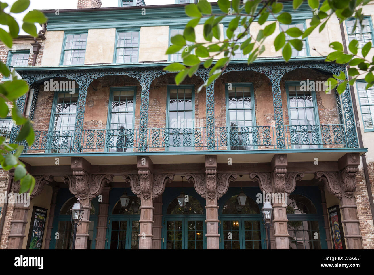 Dock-Straßentheater, 135 Church Street, Charleston SC, USA Stockfoto