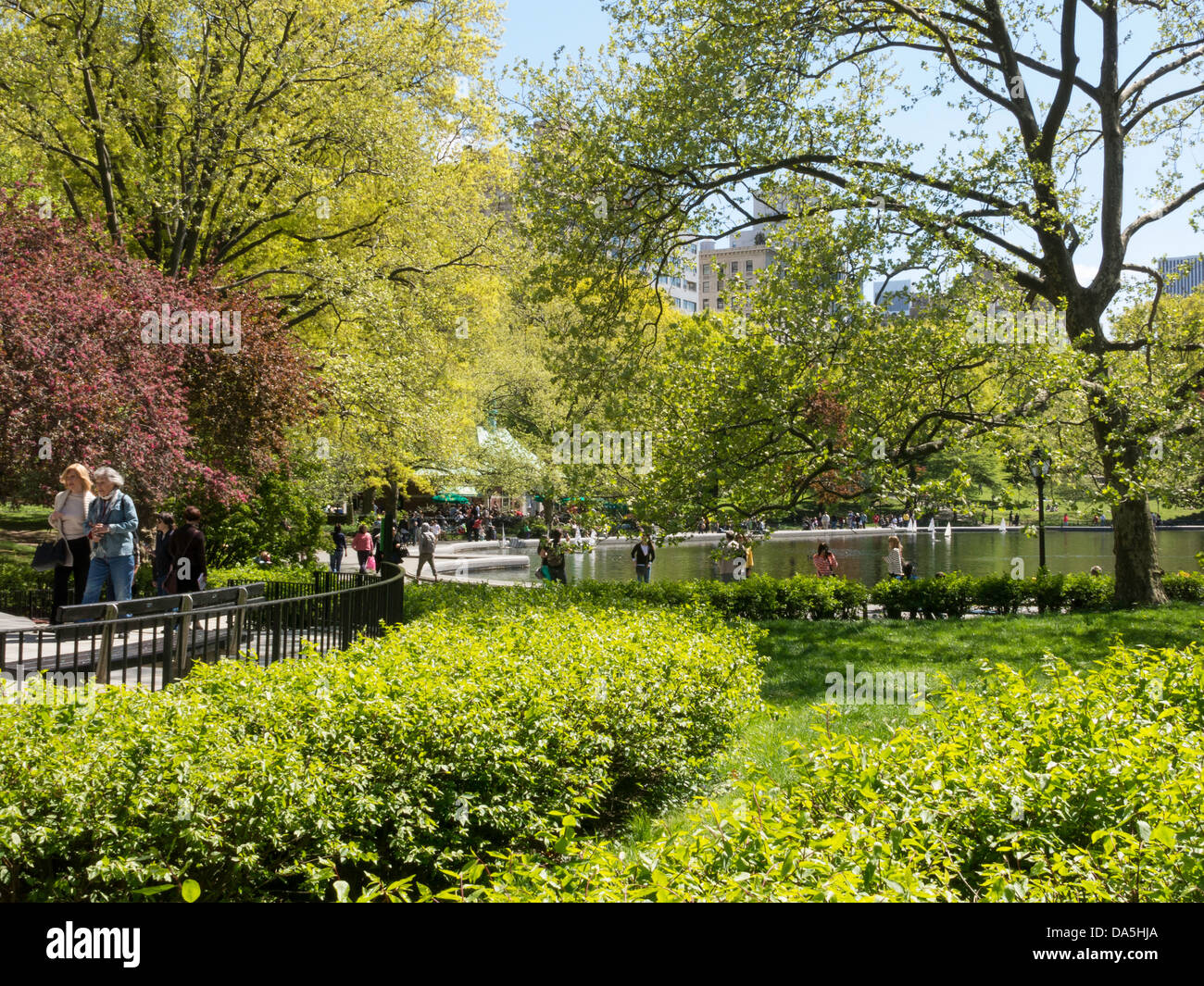 Wintergarten-Wasser im Central Park in New York City Stockfoto