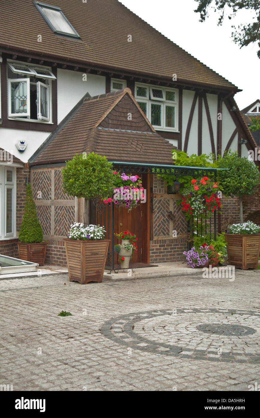 Fassade des Hauses in Wimbledon, London, England, United zuschlugen, GB Stockfoto