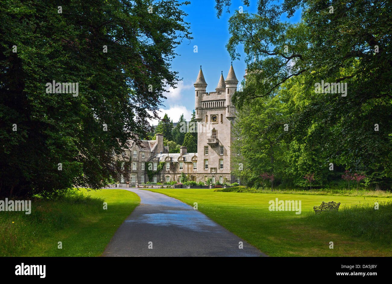 Europa-Großbritannien, Schottland, Aberdeenshire, Balmoral Castle, der Sommerresidenz der britischen Königsfamilie. Stockfoto