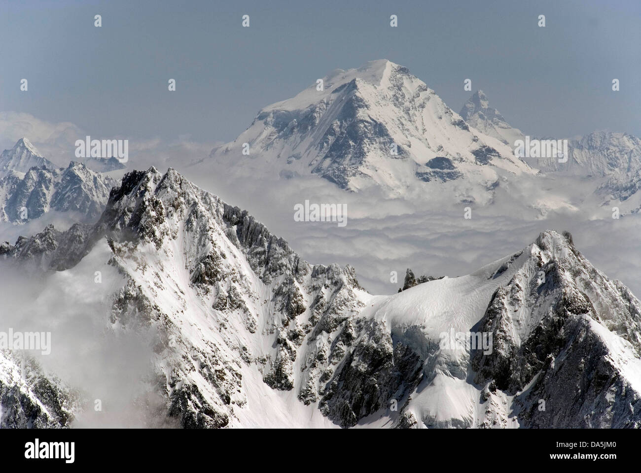Französischen Alpen, Chamonix Mont Blanc, Aiguille du Midi Stockfoto