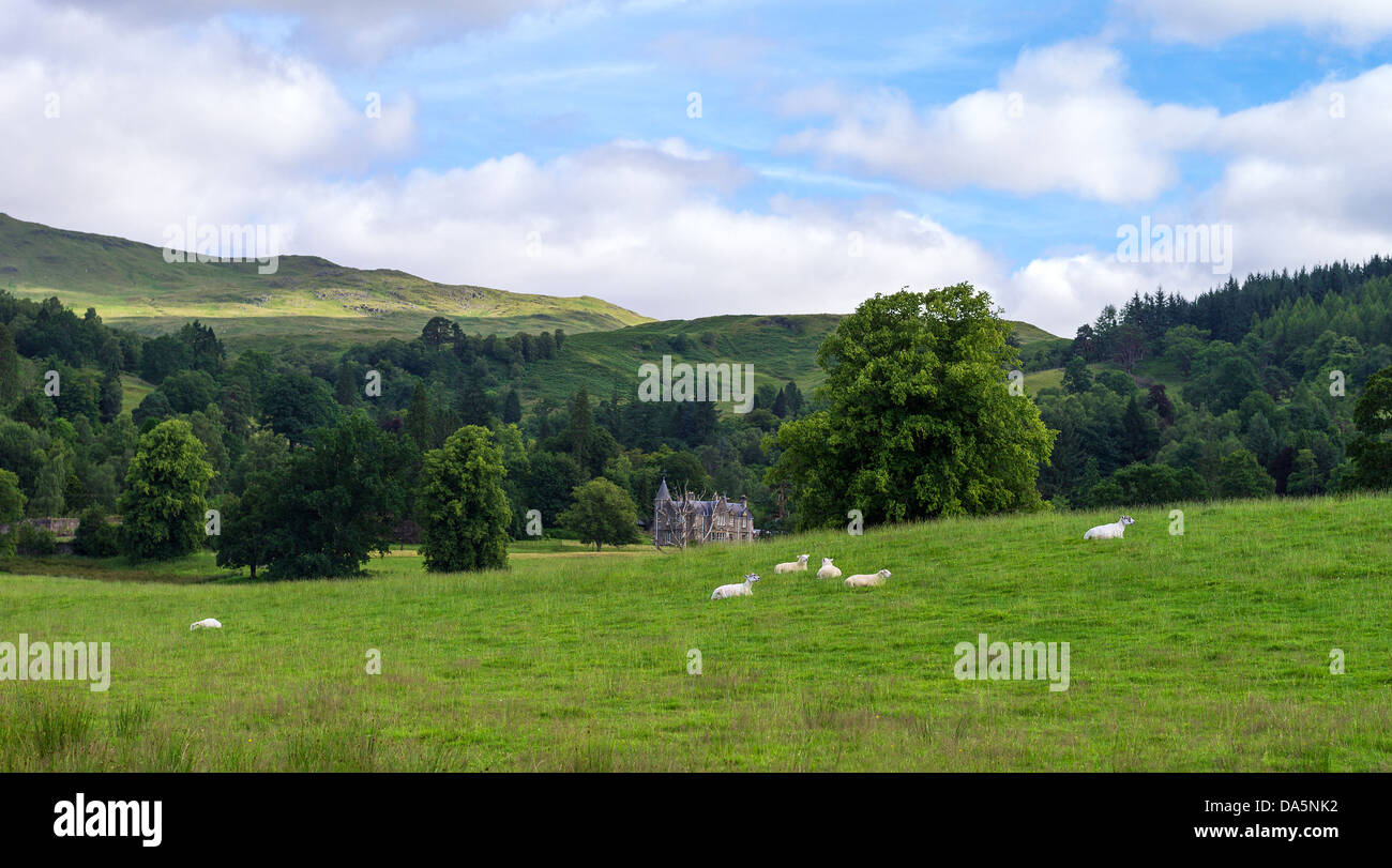 Europa-Großbritannien, Schottland, Highlands, Landschaft der Region Trossachs. Stockfoto