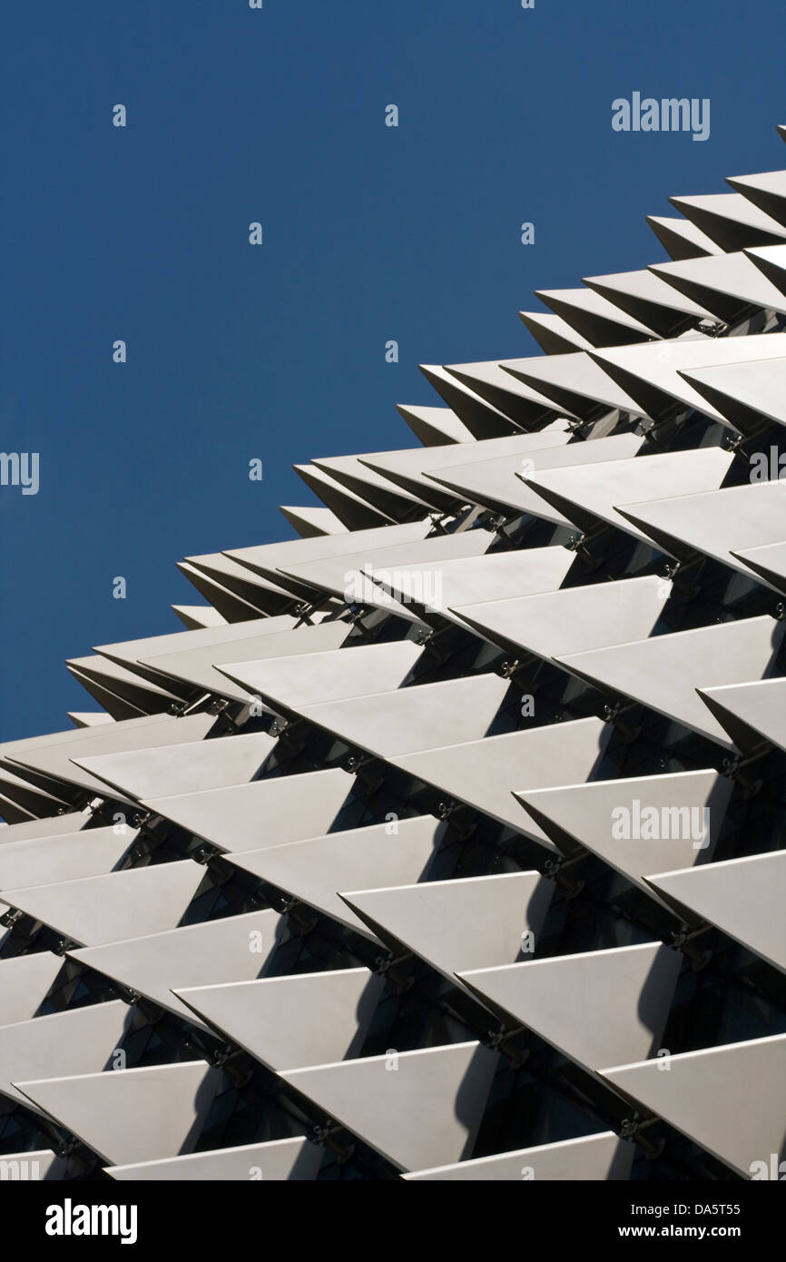 Asia, Singapur, Esplanade, Theater an der Bucht, Detail des Daches Stockfoto