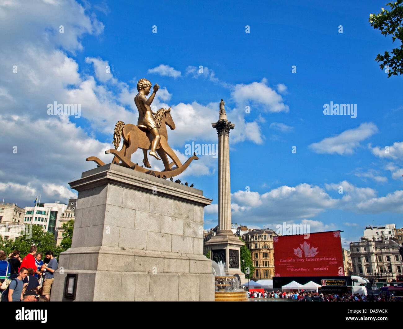 Canada Day 2013 am Trafalgar Square, City of Westminster, London, England, Vereinigtes Königreich Stockfoto