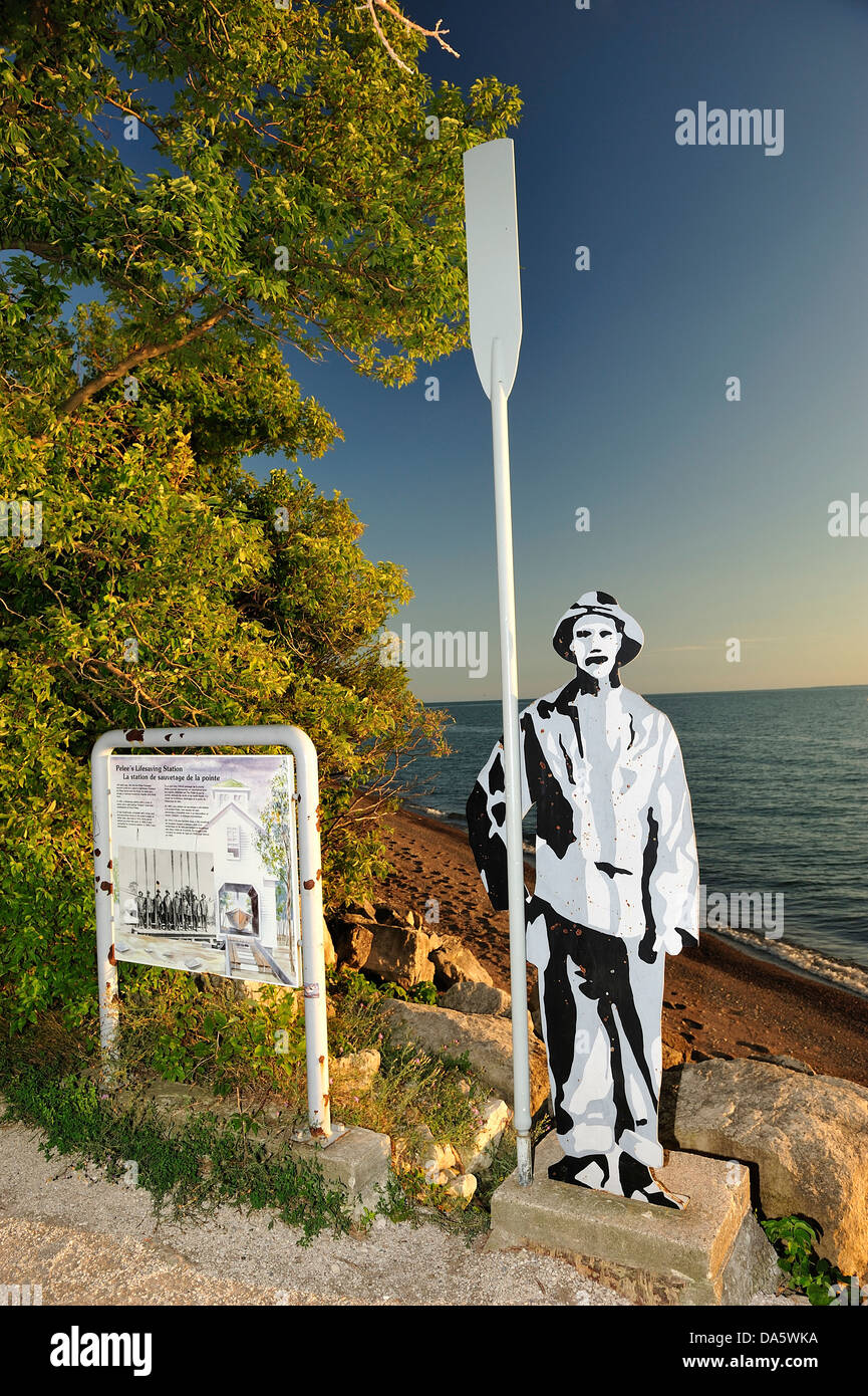 Erie-See, See, Strand, Ufer Heiligtum Teich, Point Pelee, Nationalpark, Leamington, Ontario, Kanada, Stockfoto