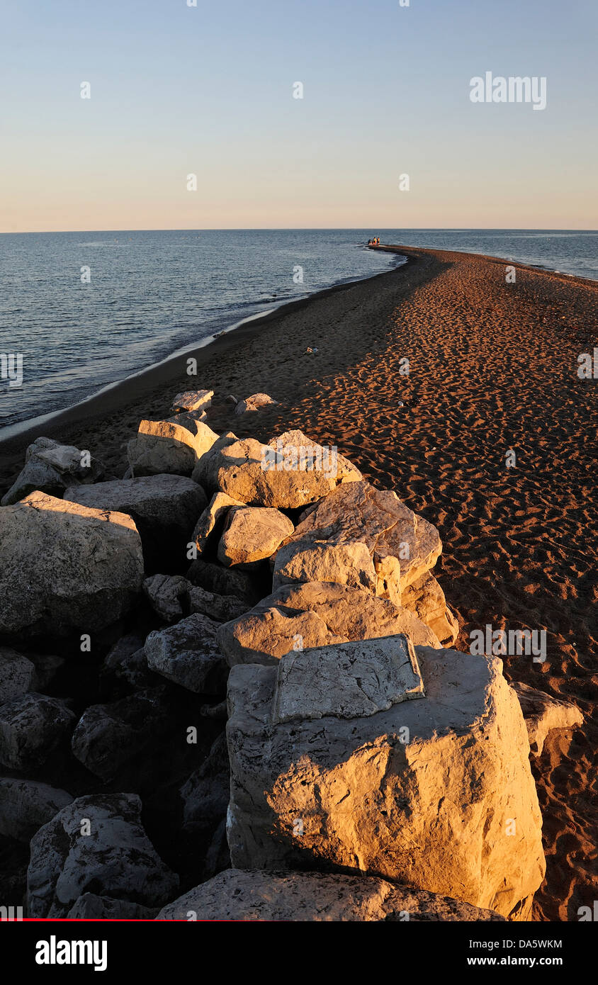 Kanada, Erie-See, See, Leamington, Ontario, Point Pelee, Nationalpark, Reise, Strand, großen Steinen, Sonnenuntergang, See, Park, Natur, p Stockfoto