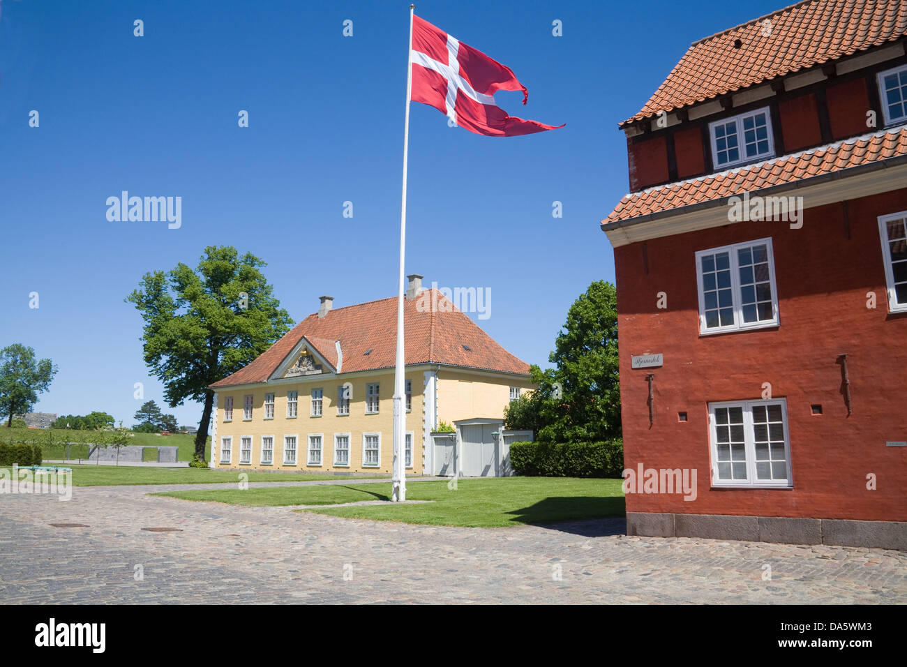 Kopenhagen Dänemark EU-Commander Haus und die Zeilen gebaut als Kaserne Kastellet die befestigte Zitadelle Frederikshavn schöne Juni Sommer Tag Stockfoto