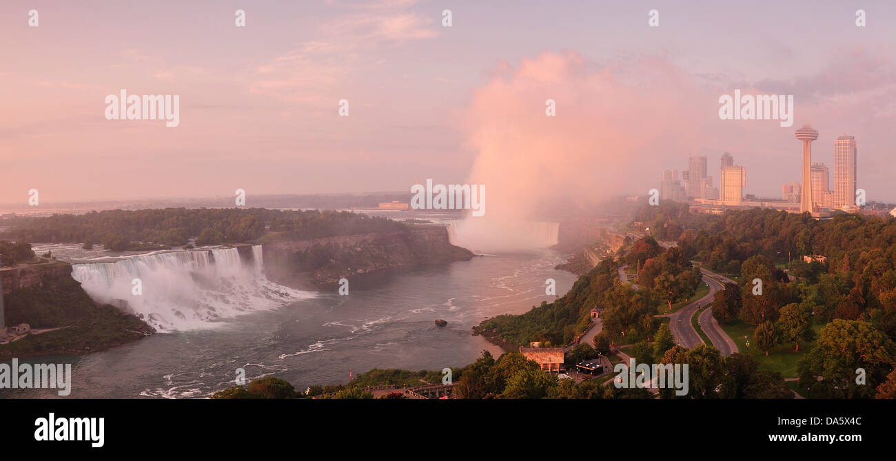American Falls, Kanada, Staatsgrenze, New York State, USA, USA, Amerika, Niagarafälle, Wasser, Niagara River, Stockfoto