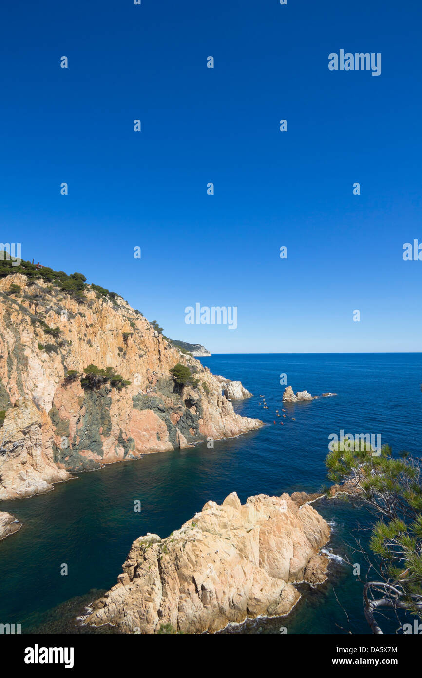 Tamariu Küste (Costa Brava), Girona (Katalonien, Spanien) Stockfoto