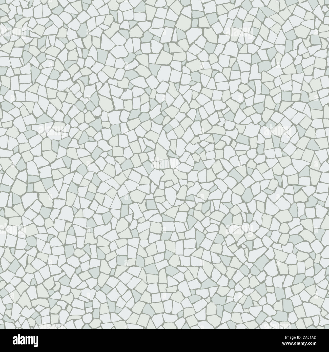 Kaputte Fliesen (Trencadís) weiße Muster Stockfoto