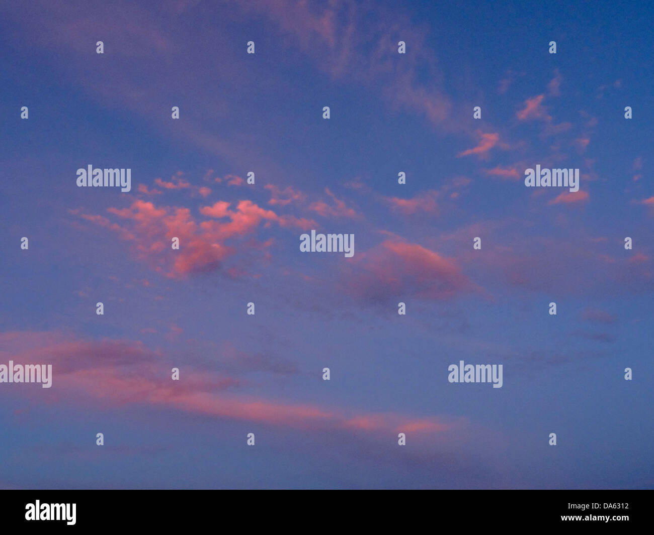 Rosa, Wolken, Himmel, Sonnenuntergang Stockfoto