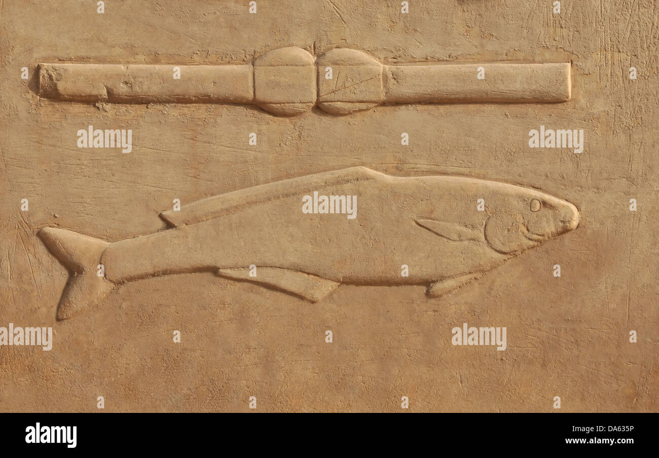 Als Fisch Dargestellte ägyptische Gottheit