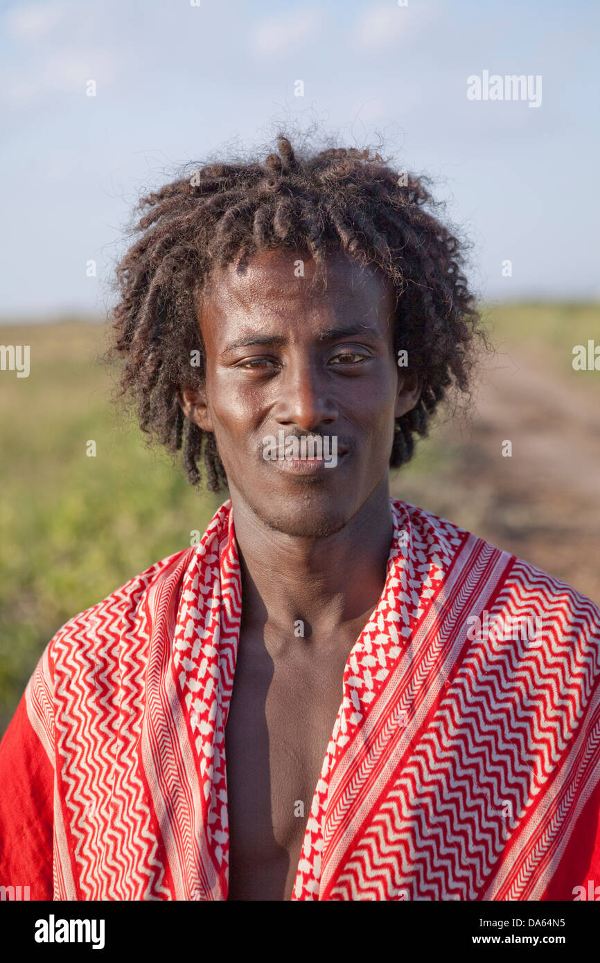 Ferne, Mann, Afrika, Landwirtschaft, Mann, Porträt, Äthiopien, Stockfoto