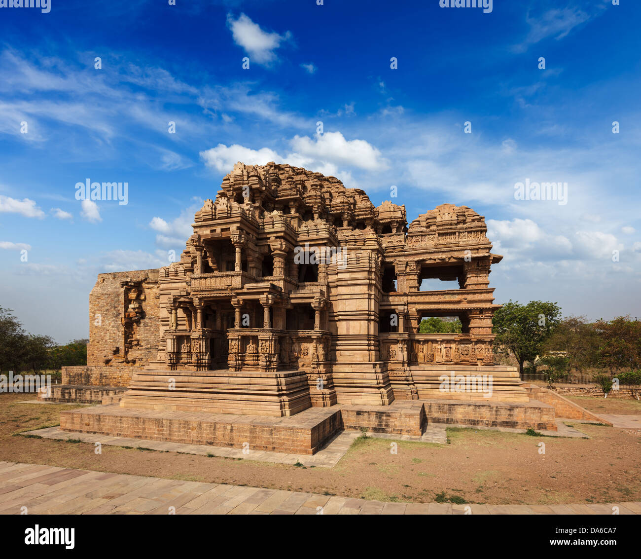 Sasbahu (Sas-Bshu ka Mandir, Sahastrabahu Tempel) Tempel in Gwalior Fort. Gwalior, Madhya Pradesh, Indien Stockfoto