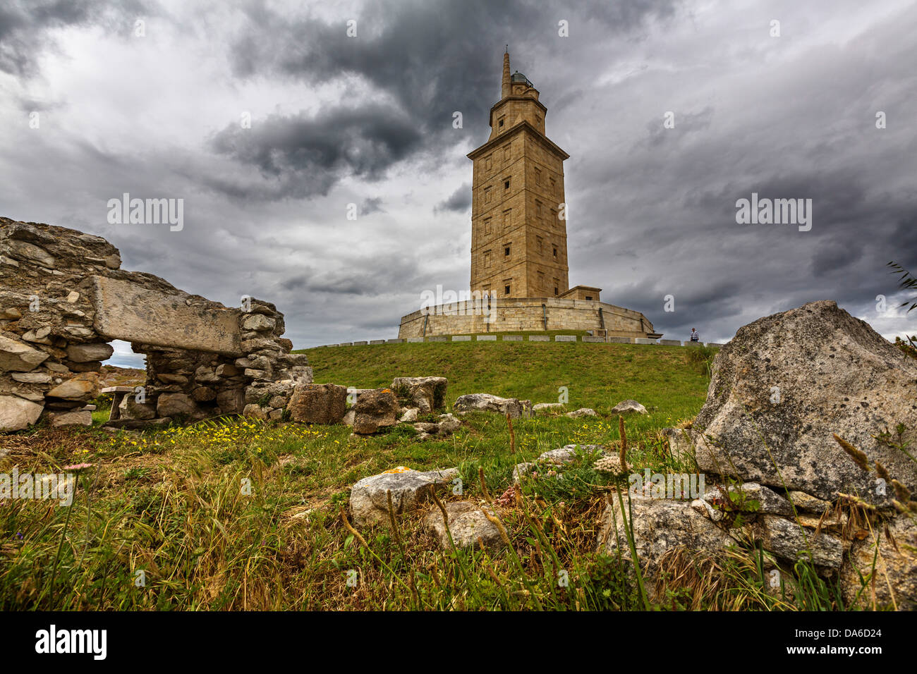 Torre de Hércules Weltkulturerbe La Coruña Galizien Spanien Stockfoto