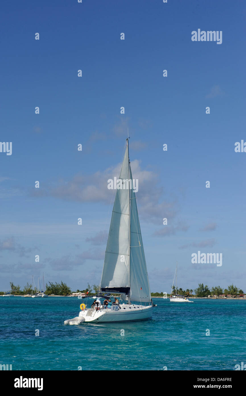 BVI, Britische Jungferninseln, Virgin Islands, British Virgin Islands, Insel, Insel, Anegada, Karibik, Meer, Segelboot, Segeln, Stockfoto