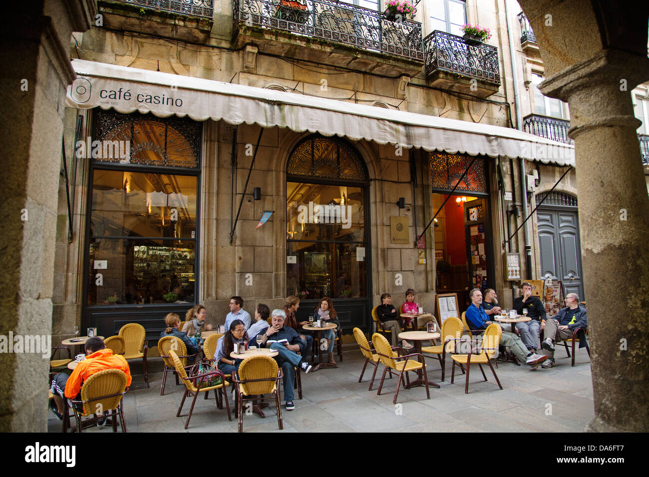 Cafe Casino Santiago De Compostela A Coruña Galizien Spanien Stockfoto