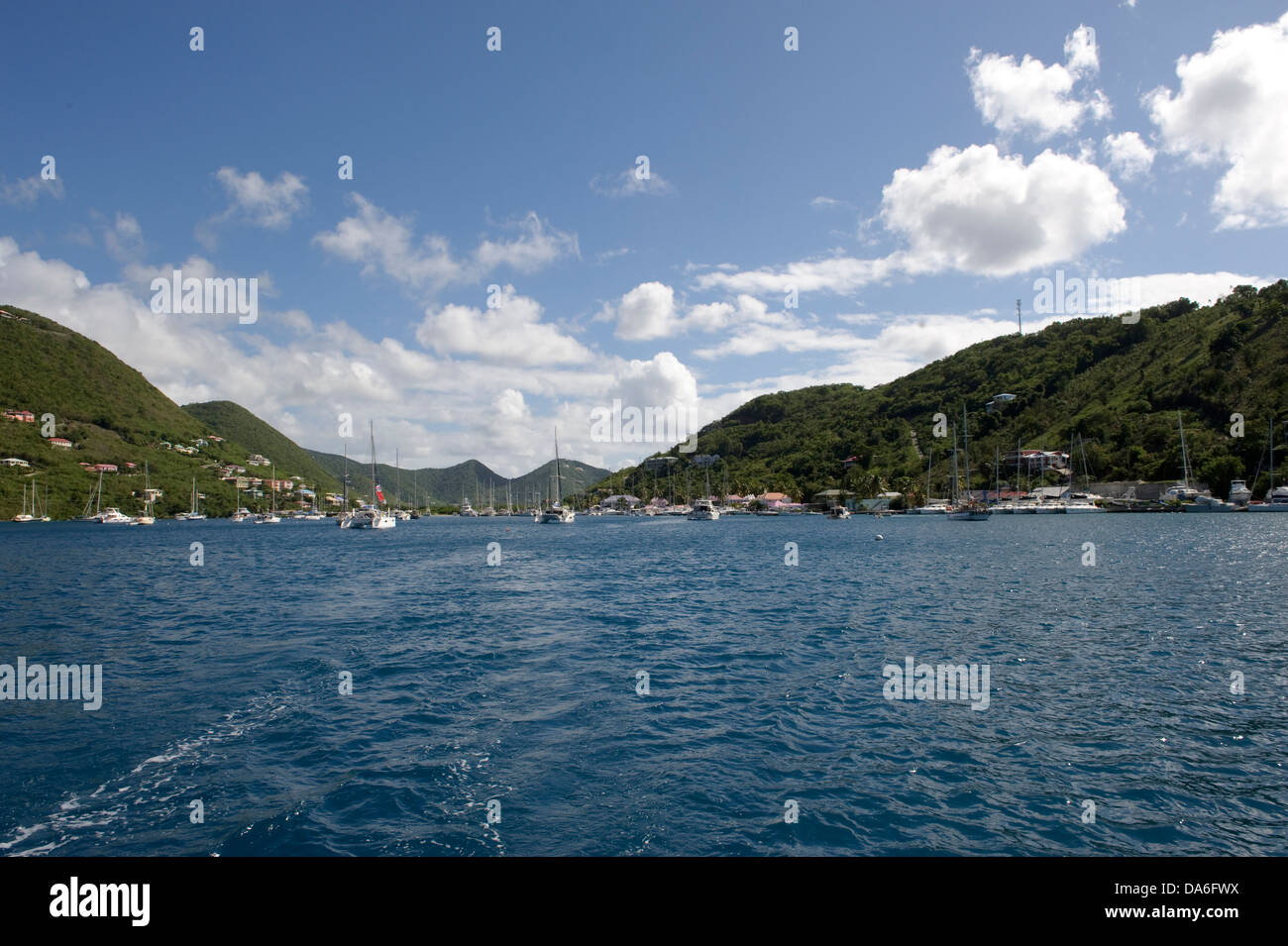 BVI, Boote, Britische Jungferninseln, Virgin Islands, British Virgin Islands, Insel, Insel, Tortola, Karibisch, Meer, Soper es Hole Stockfoto