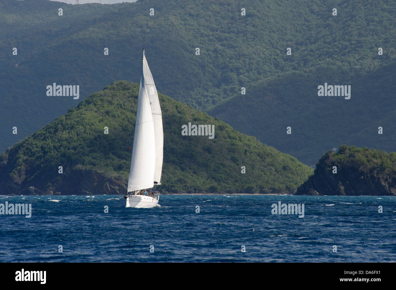 BVI, Boote, Britische Jungferninseln, Virgin Islands, British Virgin Islands, Karibik, Meer, Segeln Boot, Segeln, Segeln, Stockfoto