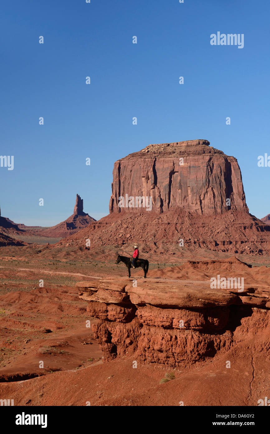 USA, USA, Amerika, Arizona, Kayenta, Nordamerika, Südwesten, Arizona, Monument Valley, Reiter, Reiter, John Ford, V Stockfoto