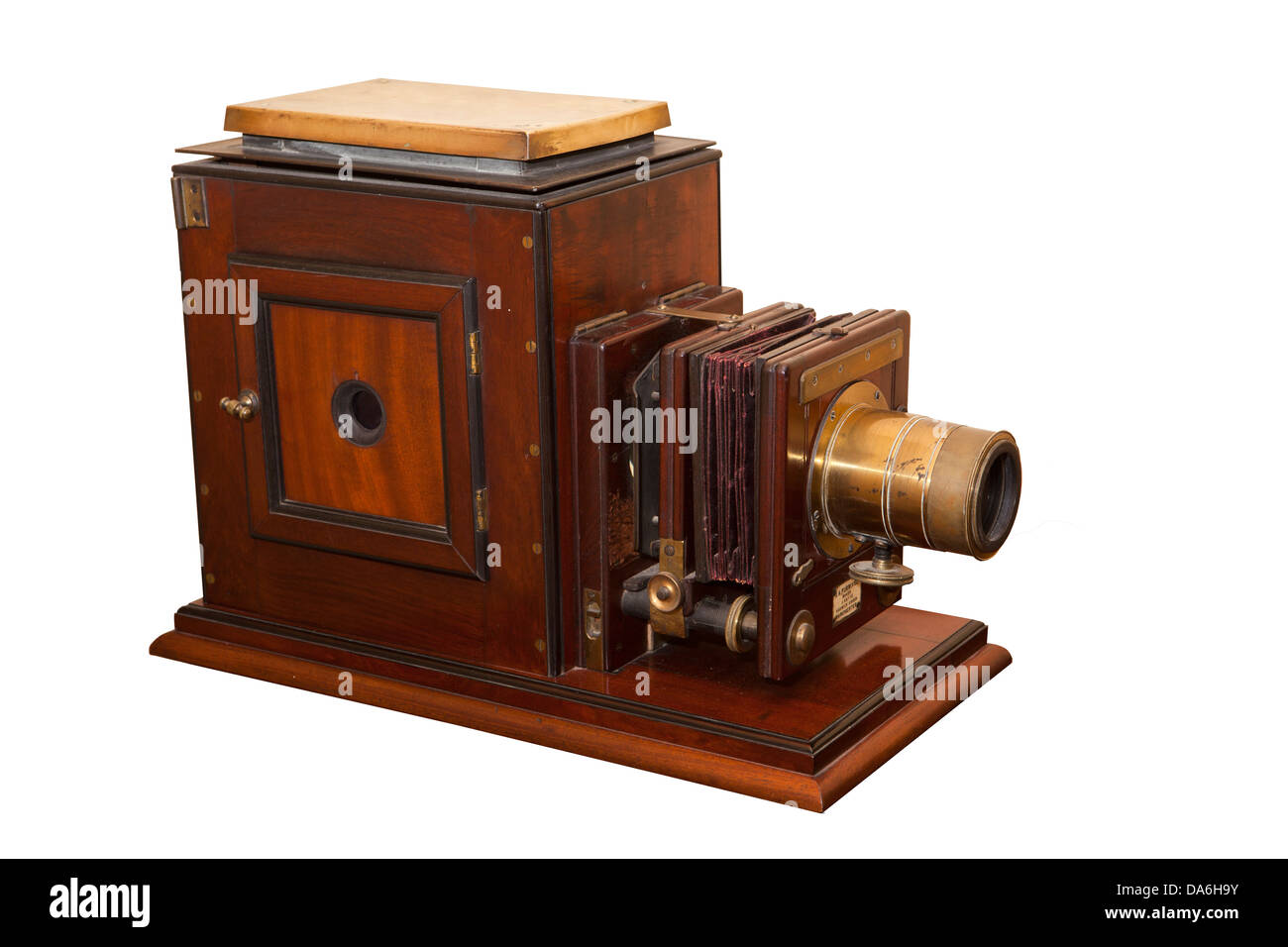 Fotogeschichte, großen späten viktorianischen Magic Lantern von J A Furnivel, Ardwick, Manchester verkauft Stockfoto