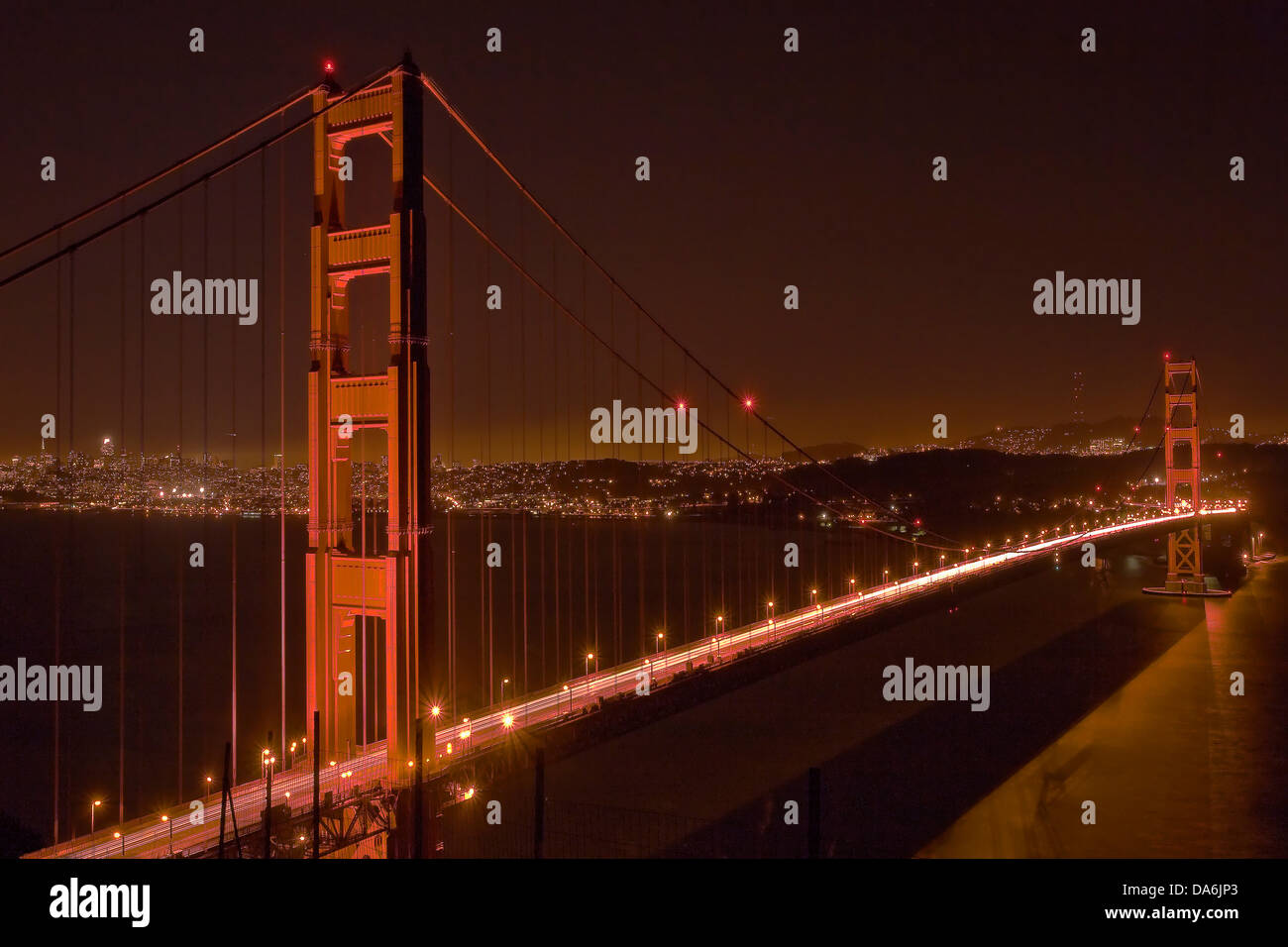 USA, USA, Amerika, Kalifornien, San Francisco, Hängebrücke, Brücke, Golden Gate, US Route 101, Sehenswürdigkeit, Stadt, Stockfoto