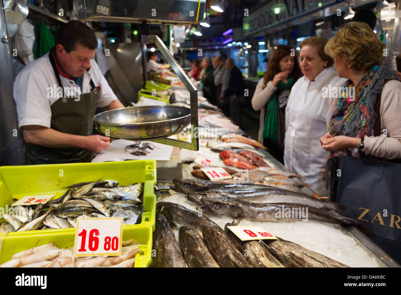 La Esperanza Fischmarkt Santander Kantabrien Spanien Stockfoto