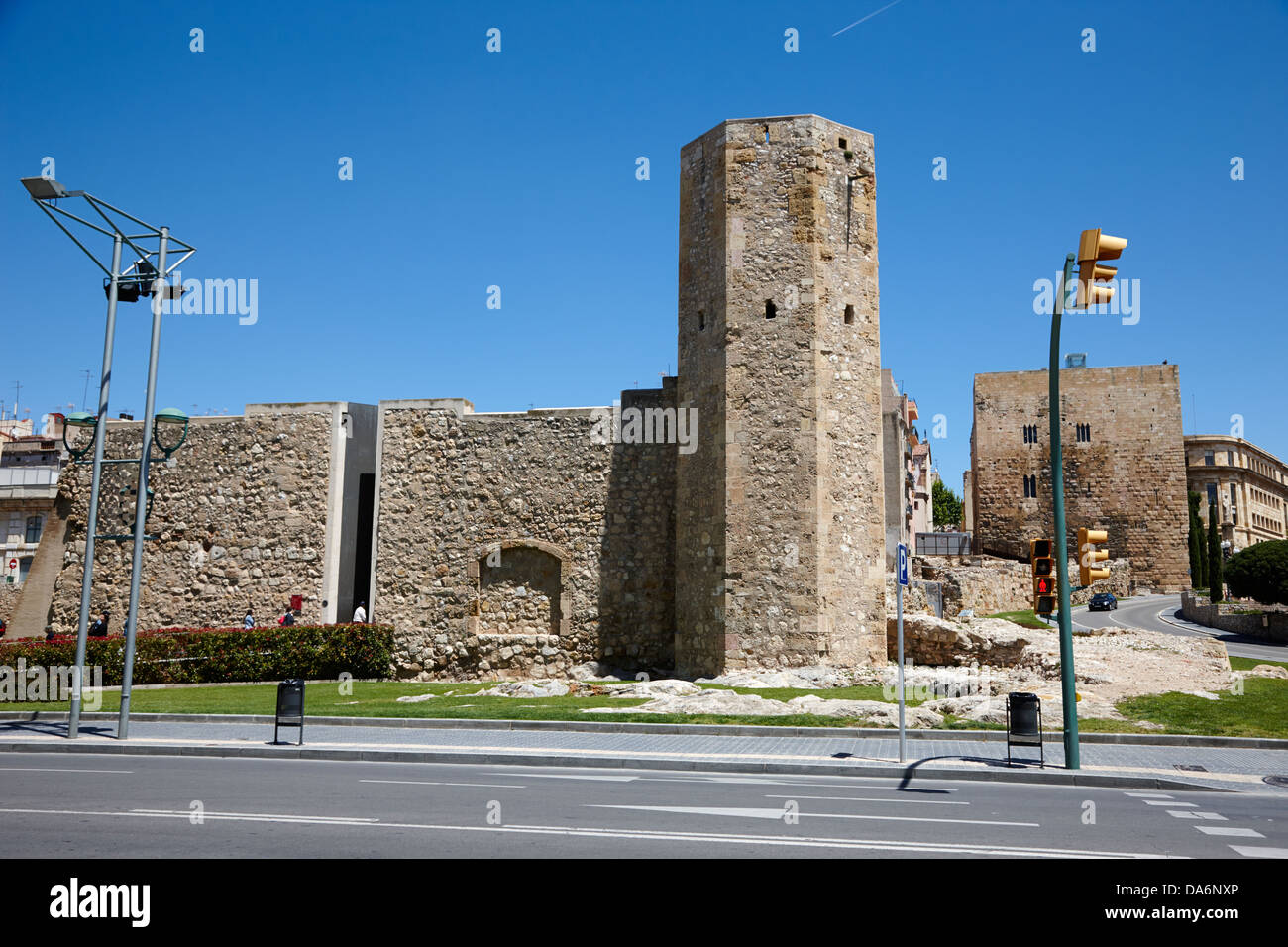 Turm der Nonnen auf den römischen Zirkus Ruinen von Tarraco Unesco World Heritage Site Tarragona Katalonien Spanien Stockfoto