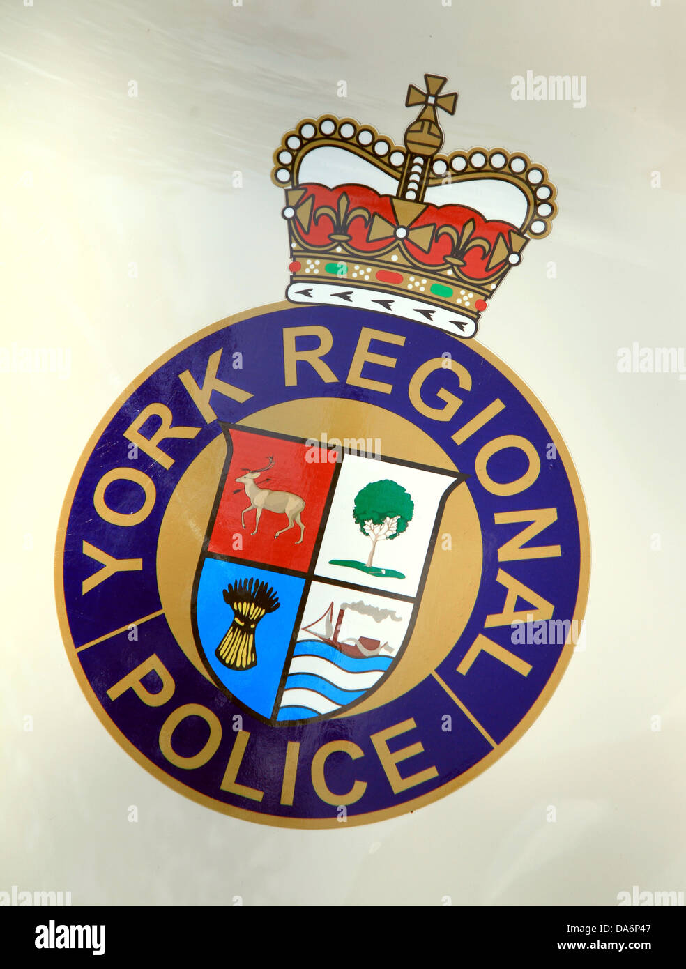 York-regionale Polizei-Symbol am 23. Juni 2013 in Toronto, Kanada Stockfoto