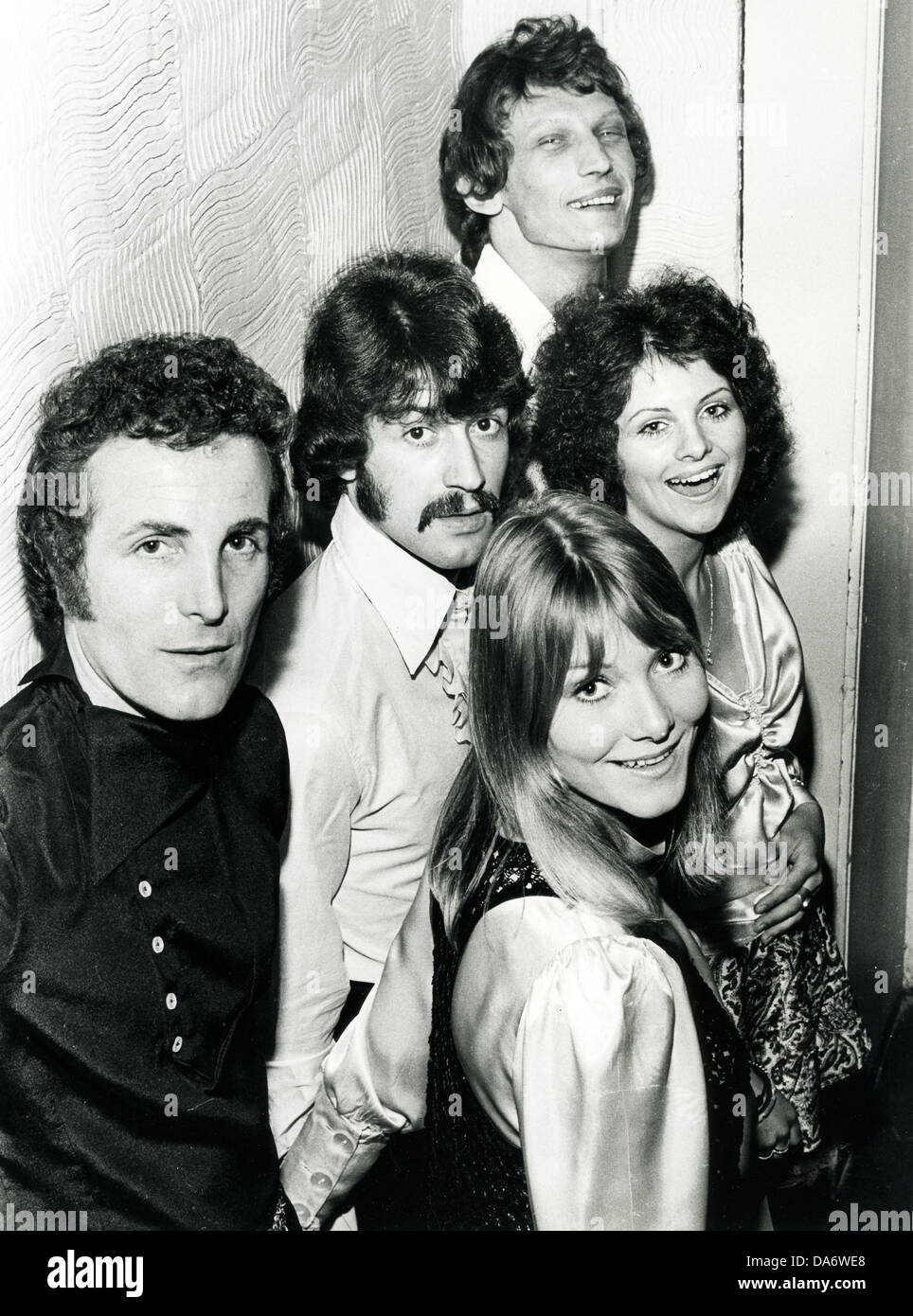 DIE Familie DOGG UK-pop-Gruppe im November 1969. Siehe Beschreibung unten für Namen. Foto Tony Gale Stockfoto