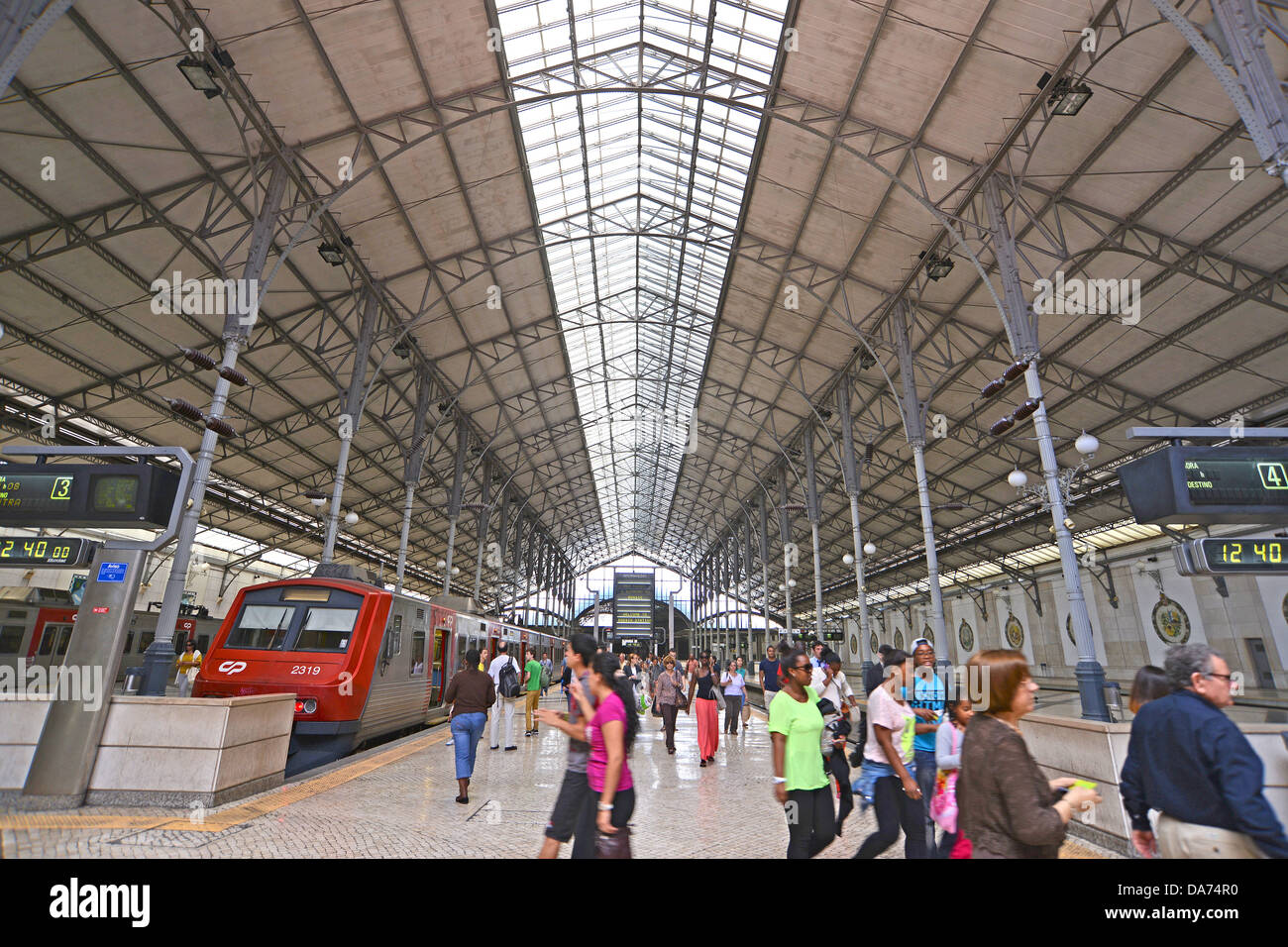 Rossio-Bahnhof Lissabon Portugal Stockfoto